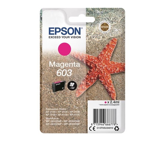 Atramentová tyčinka EPSON Singlepack "Starfish" Magenta 603
