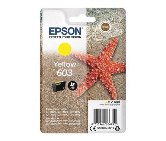 Atramentová tyčinka EPSON Singlepack "Starfish" Yellow 603