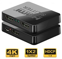 PREMIUMCORD HDMI splitter 1-2 porty, napájanie USB, 4K, FULL HD, 3D