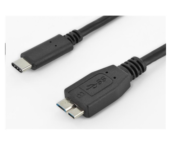 Kábel USB PREMIUMCORD 3.1 konektor C/male - USB 3.0 Konektor Micro-B/male, 1 m