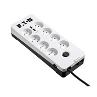 Eaton Protection Box 8 Tel@ USB FR, prepäťová ochrana, 8 zásuviek, 2x USB nabíjačka, 1m