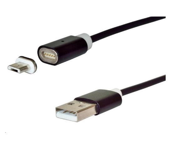 Dátový kábel Virtuos micro USB, magnetický, dobíjací, 1,8 m
