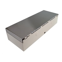 Pokladničná zásuvka Virtuos Flip-top FT-460C3 - s káblom, s uzamykateľným krytom, veko NEREZ, biela