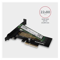 AXAGON PCEM2-N, PCIe x4 - M.2 NVMe M-key slot adaptér, vrátane. LP