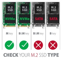 AXAGON PCEM2-N, PCIe x4 - M.2 NVMe M-key slot adaptér, vrátane. LP
