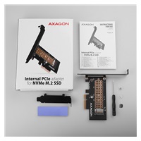 AXAGON PCEM2-N, PCIe x4 - M.2 NVMe M-key slot adaptér, vrátane. LP