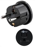 Cestovný adaptér Goobay USA/Japonsko pre spotrebiče a nabíjačky s európskou zástrčkou