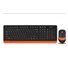 A4tech FG1010 FSTYLER set bezdrôtový. klávesnica + myš, oranžová