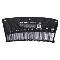 Extol Craft (76700) děrovač kůže, sada 15ks, 2-2,5-3,2-4-4,8-5,5-6,4-8-9,5-11-12,7-14-15,8-19-22mm