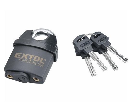 Extol Premium (8857750) zámek visací bezpečnostní voděodolný, 50mm, 4 klíče