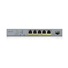 Zyxel GS1350-6HP 6portový inteligentný spravovaný CCTV PoE switch, dlhý dosah, 60 W, 5x GbE, 1x SFP