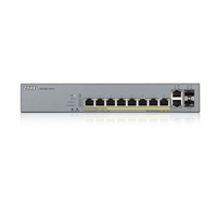 Zyxel GS1350-12HP 12portový inteligentný spravovaný CCTV PoE switch, dlhý dosah, 130W, 10x GbE, 2x SFP
