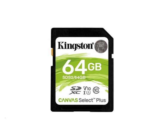 Kingston 64GB SecureDigital Canvas Select Plus (SDXC) 100R Class 10 UHS-I