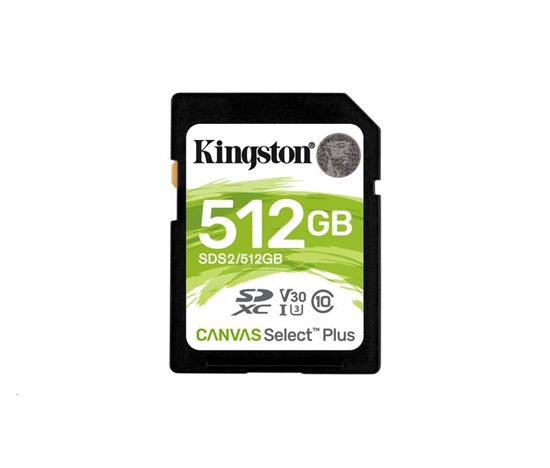 Kingston 512GB SecureDigital Canvas Select Plus (SDC) 100R 85W Class 10 UHS-I