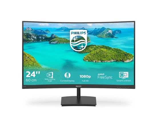 Philips MT VA LED 23,6" 241E1SCA/00 - VA panel, 1920x1080, D-Sub, HDMI, repro