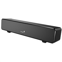 GENIUS USB SoundBar 100/ káblový/ 6W/ USB/ 3,5" jack/ čierny