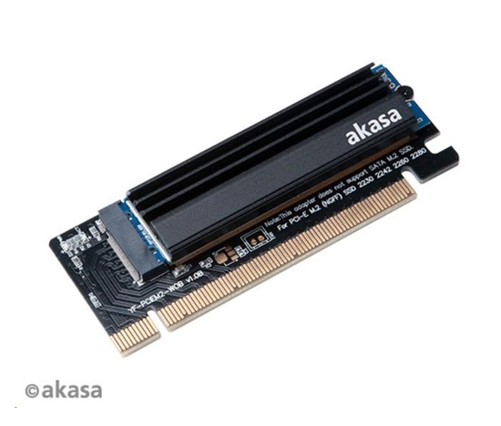 Adaptér AKASA M.2 Karta adaptéra SSD na PCIe s chladičom