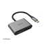 Adaptér AKASA USB-C 2 v 1 (výstup na jeden alebo dva displeje, HDMI a VGA)
