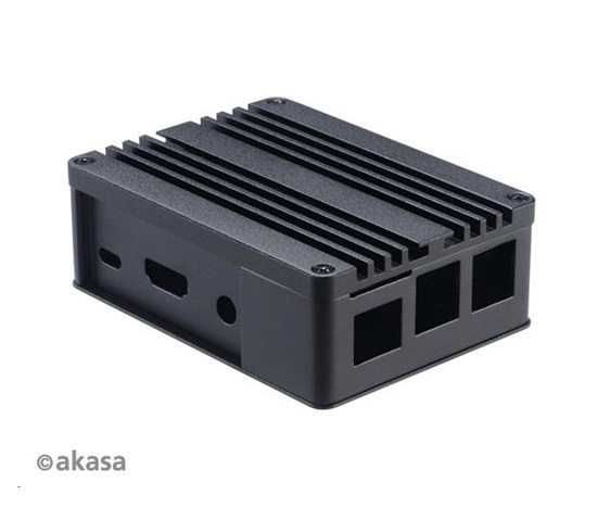 AKASA box pre Raspberry Pi 3 a Asus Tinker/S, rozšírený hliník, s tepelnými modulmi (skrytý slot SD)