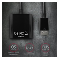 AXAGON RVD-VGN, redukcia / adaptér DisplayPort -> VGA, FullHD, 1920*1200