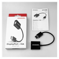 AXAGON RVD-VGN, redukcia / adaptér DisplayPort -> VGA, FullHD, 1920*1200