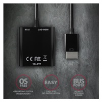AXAGON RVH-VGAN, redukcia/adaptér HDMI -> VGA, FullHD, audio výstup, napájanie micro USB konektor