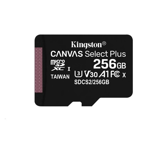 Kingston 256GB micSDXC Canvas Select Plus 100R A1 C10 - 1 ks