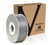 VERBATIM Filament pre 3D tlačiarne PLA 1.75mm, 335m, 1kg strieborná/kovovo sivá (55275)