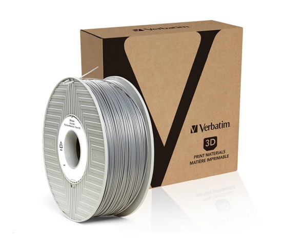 VERBATIM Filament pre 3D tlačiarne PLA 1.75mm, 335m, 1kg strieborná/kovovo sivá (55275)