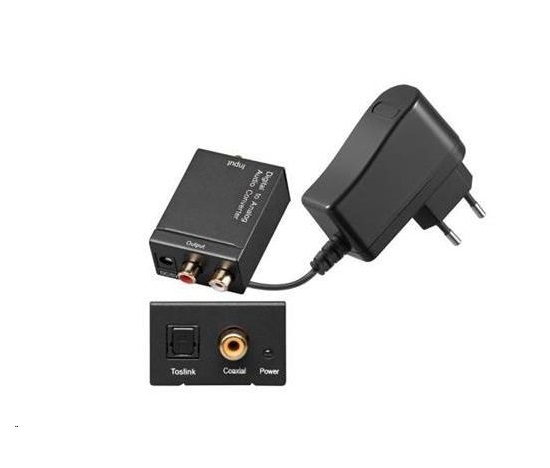 PREMIUMCORD Prevodník z digitálneho SPDIF a optického Toslinku na 2x CINCH