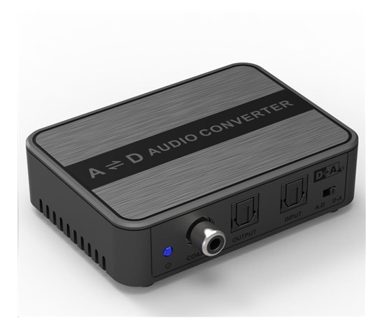 PREMIUMCORD Obojsmerný audio prevodník DIGI-ANALOG a ANALOG-DIGI SPDIF Toslink CINCH stereo jack 3,5 mm