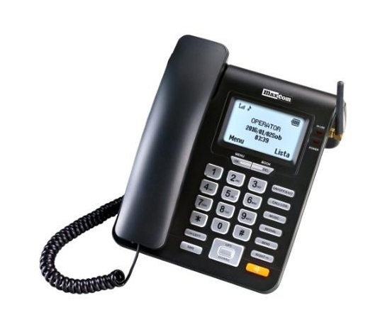 MaxCom MM28DHS, stolný telefón GSM, čierny