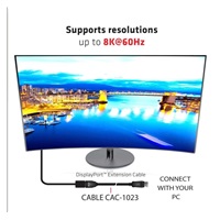 Club3D Predlžovací kábel DisplayPort 1.4 8K 60Hz DSC 1.2 HBR3 HDR obojsmerný (M/F), 3m