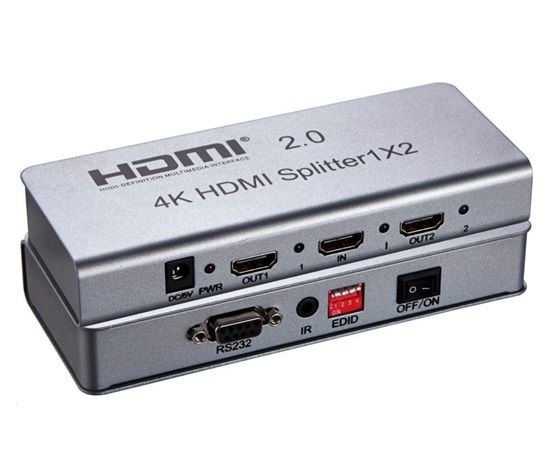 PremiumCord HDMI 2.0 rozdeľovač 1-2 porty, 4K x 2K/60Hz, FULL HD, 3D