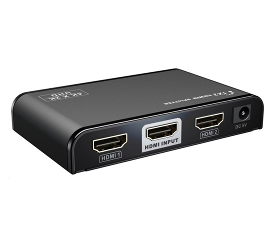 PremiumCord HDMI 2.0 rozdeľovač 1-2 porty, 4K x 2K/60Hz, FULL HD, 3D, čierny
