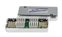Spojovací box STP Cat6 narážecí, stříbrná
