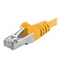 PREMIUMCORD Patch kábel CAT6a S-FTP, RJ45-RJ45, AWG 26/7 0,25m žltý