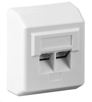 PREMIUMCORD Zásuvka 2xRJ45 pre sadrokartón, UTP Cat5e