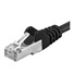 PREMIUMCORD Patch kábel CAT6a S-FTP, RJ45-RJ45, AWG 26/7 0,25m čierny
