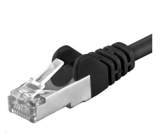 PREMIUMCORD Patch kábel CAT6a S-FTP, RJ45-RJ45, AWG 26/7 0,25m čierny