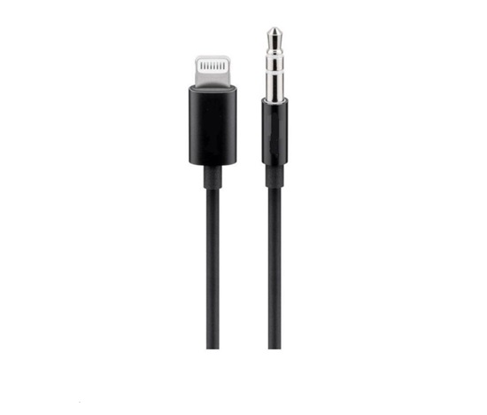 PREMIUMCORD Redukčný audio kábel Apple Lightning na 3.5 mm stereo jack, 1 m, čierny