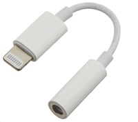 PREMIUMCORD Redukčný audio kábel Apple Lightning na 3.5 mm stereo jack/female, biely