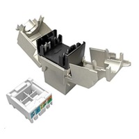 Solarix MULTIPACK 24 ks - 10G keystone CAT6A STP samorezný SXKJ-10G-STP-BK-SA