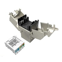 Solarix MULTIPACK 24 ks - keystone CAT5E STP RJ45 samorezný SXKJ-5E-STP-BK-SA