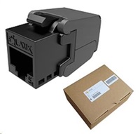 Solarix MULTIPACK 24 ks - keystone CAT5E UTP RJ45 čierny samorezný SXKJ-5E-UTP-BK-SA