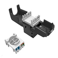 Solarix MULTIPACK 24 ks - keystone CAT6 UTP RJ45 samorezný SXKJ-6-UTP-BK-SA