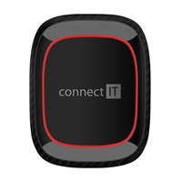 CONNECT IT InCarz 4Strong360 CARBON univerzálny magnetický držiak do auta, 4 magnety, červený