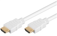 Vysokorýchlostný kábel HDMI + Ethernet PremiumCord, pozlátené konektory, 1.5 m, biela