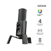 TRUST Microphone GXT 258 Fyru USB 4 v 1 Streamingový mikrofón