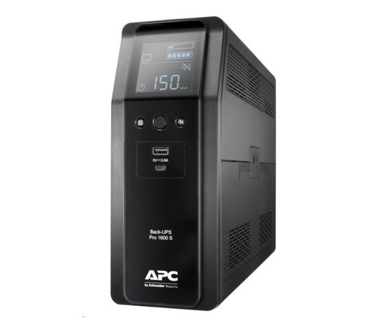 APC Back UPS Pro BR 1600VA, sínusová vlna, 8 výstupov, AVR, LCD rozhranie (960W)